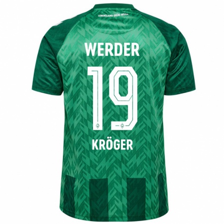 Kandiny Hombre Camiseta Moritz Kröger #19 Verde 1ª Equipación 2024/25 La Camisa Chile