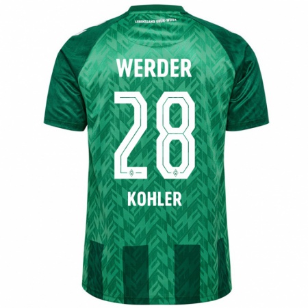 Kandiny Hombre Camiseta Ethan Kohler #28 Verde 1ª Equipación 2024/25 La Camisa Chile