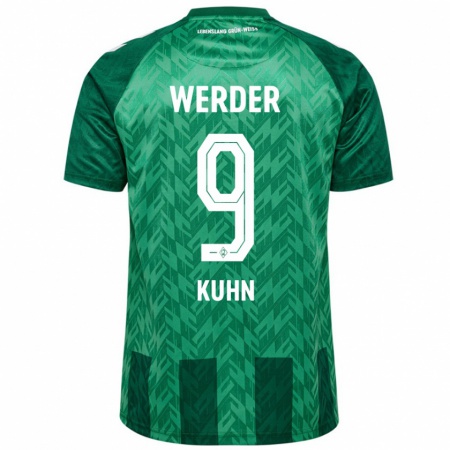 Kandiny Hombre Camiseta Philipp Kühn #9 Verde 1ª Equipación 2024/25 La Camisa Chile