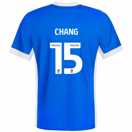 Kandiny Hombre Camiseta Alfie Chang #15 Azul Blanco 1ª Equipación 2024/25 La Camisa Chile