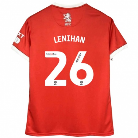 Kandiny Hombre Camiseta Darragh Lenihan #26 Rojo Blanco 1ª Equipación 2024/25 La Camisa Chile