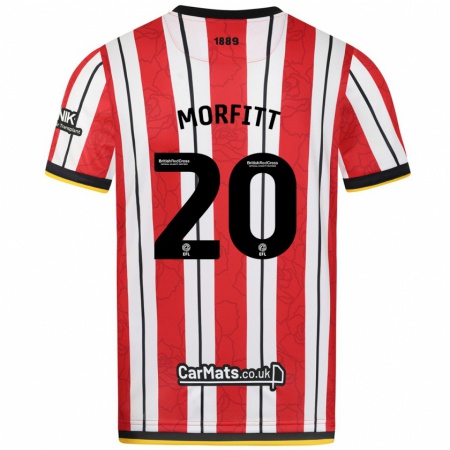 Kandiny Hombre Camiseta Izzy Morfitt #20 Rojo Blanco Rayas 1ª Equipación 2024/25 La Camisa Chile