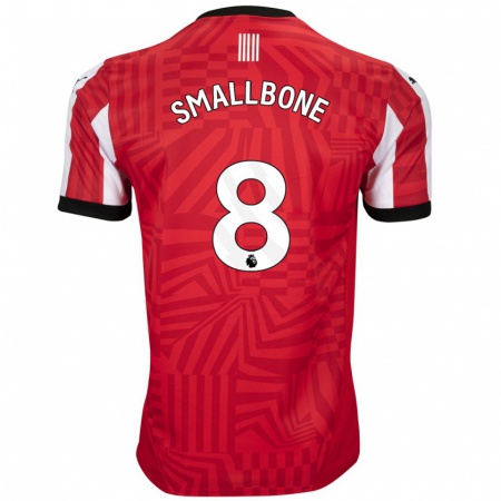 Kandiny Hombre Camiseta Will Smallbone #8 Rojo Blanco 1ª Equipación 2024/25 La Camisa Chile