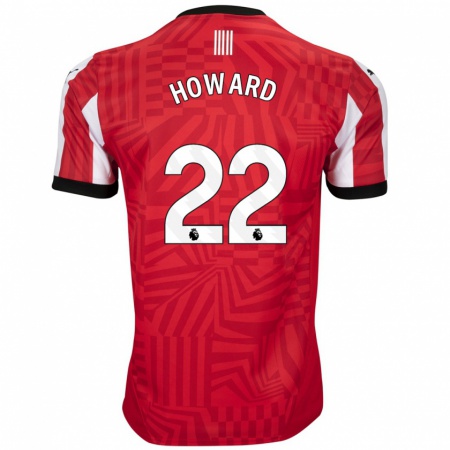 Kandiny Hombre Camiseta Bethany-May Howard #22 Rojo Blanco 1ª Equipación 2024/25 La Camisa Chile