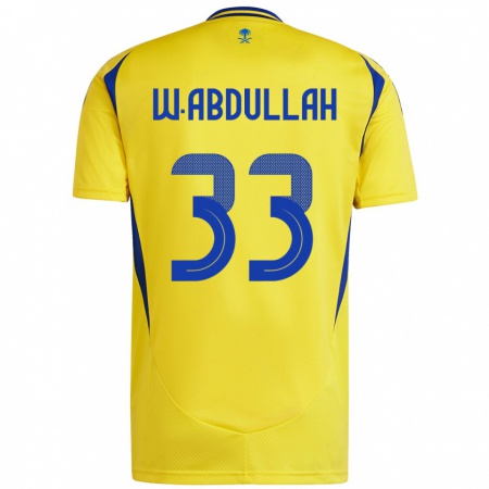 Kandiny Hombre Camiseta Waleed Abdullah #33 Amarillo Azul 1ª Equipación 2024/25 La Camisa Chile