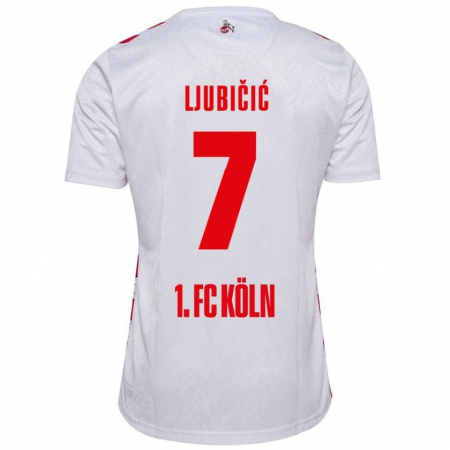 Kandiny Hombre Camiseta Dejan Ljubicic #7 Blanco Rojo 1ª Equipación 2024/25 La Camisa Chile