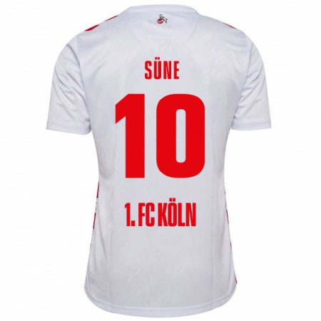 Kandiny Hombre Camiseta Arda Süne #10 Blanco Rojo 1ª Equipación 2024/25 La Camisa Chile