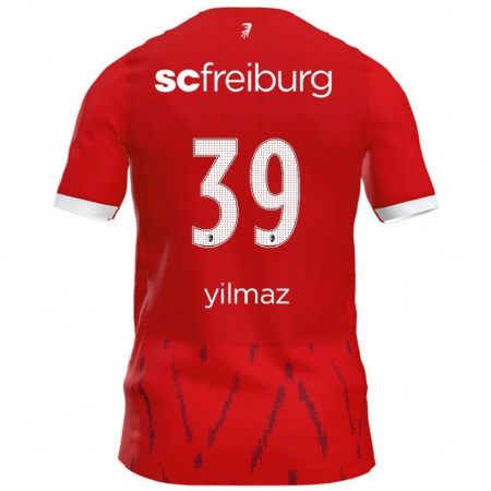 Kandiny Hombre Camiseta Berkay Yılmaz #39 Rojo 1ª Equipación 2024/25 La Camisa Chile