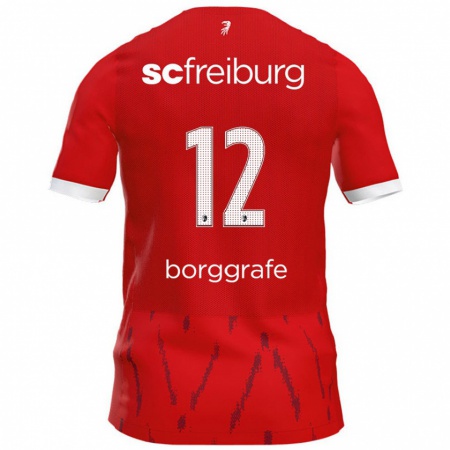 Kandiny Hombre Camiseta Rafaela Borggräfe #12 Rojo 1ª Equipación 2024/25 La Camisa Chile