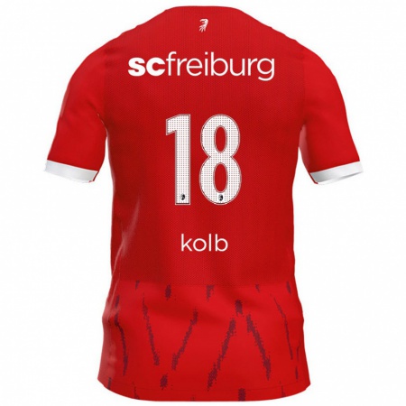 Kandiny Hombre Camiseta Lisa Kolb #18 Rojo 1ª Equipación 2024/25 La Camisa Chile