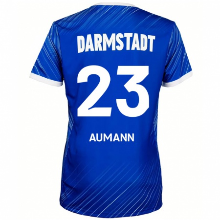 Kandiny Hombre Camiseta Emil Aumann #23 Azul Blanco 1ª Equipación 2024/25 La Camisa Chile