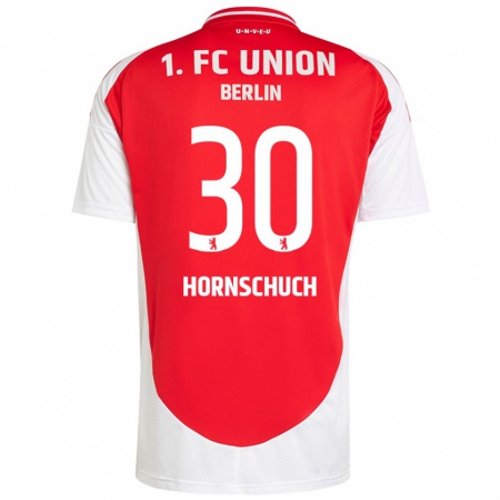 Kandiny Hombre Camiseta Sarah Hornschuch #30 Rojo Blanco 1ª Equipación 2024/25 La Camisa Chile