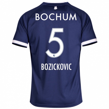 Kandiny Hombre Camiseta Niko Bozickovic #5 Azul Oscuro 1ª Equipación 2024/25 La Camisa Chile