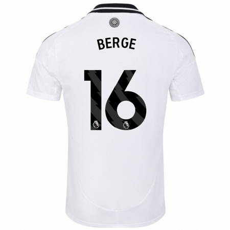 Kandiny Hombre Camiseta Sander Berge #16 Blanco 1ª Equipación 2024/25 La Camisa Chile