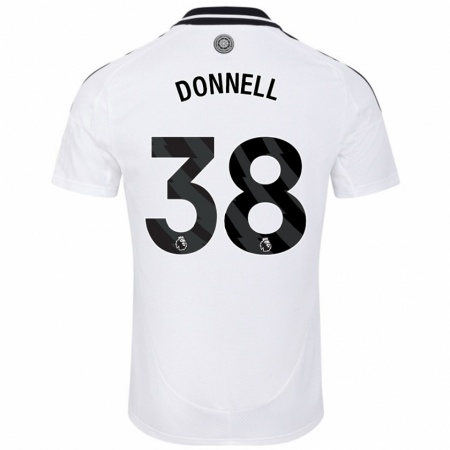 Kandiny Hombre Camiseta Chris Donnell #38 Blanco 1ª Equipación 2024/25 La Camisa Chile