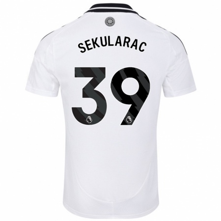 Kandiny Hombre Camiseta Kristian Sekularac #39 Blanco 1ª Equipación 2024/25 La Camisa Chile