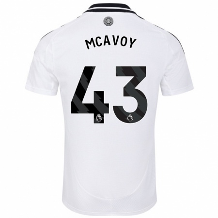 Kandiny Hombre Camiseta Connor Mcavoy #43 Blanco 1ª Equipación 2024/25 La Camisa Chile