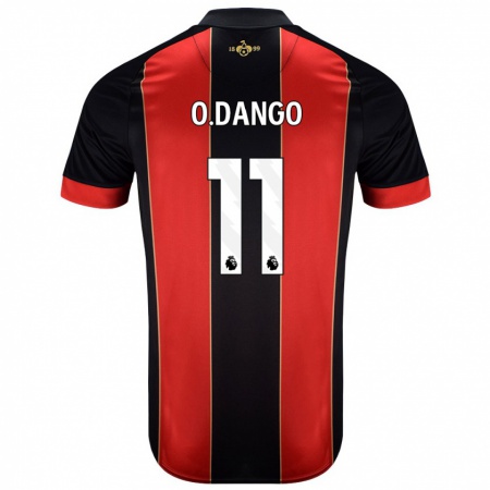 Kandiny Hombre Camiseta Dango Ouattara #11 Rojo Negro 1ª Equipación 2024/25 La Camisa Chile