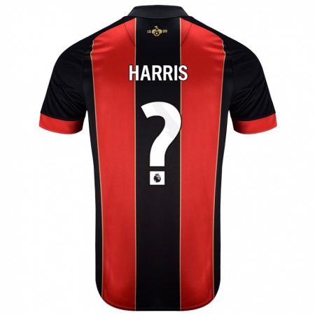 Kandiny Hombre Camiseta Archie Harris #0 Rojo Negro 1ª Equipación 2024/25 La Camisa Chile