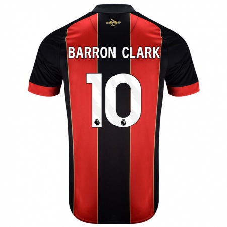 Kandiny Hombre Camiseta Molly Barron-Clark #10 Rojo Negro 1ª Equipación 2024/25 La Camisa Chile