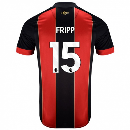 Kandiny Hombre Camiseta Kelly Fripp #15 Rojo Negro 1ª Equipación 2024/25 La Camisa Chile