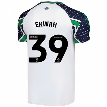 Kandiny Hombre Camiseta Pierre Ekwah #39 Blanco 2ª Equipación 2024/25 La Camisa Chile