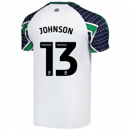 Kandiny Hombre Camiseta Zak Johnson #13 Blanco 2ª Equipación 2024/25 La Camisa Chile