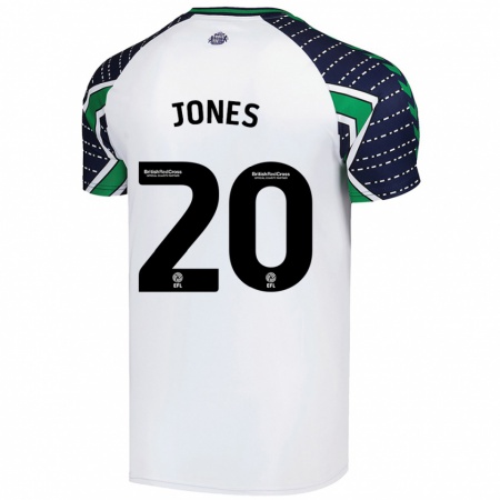 Kandiny Hombre Camiseta Ellen Jones #20 Blanco 2ª Equipación 2024/25 La Camisa Chile