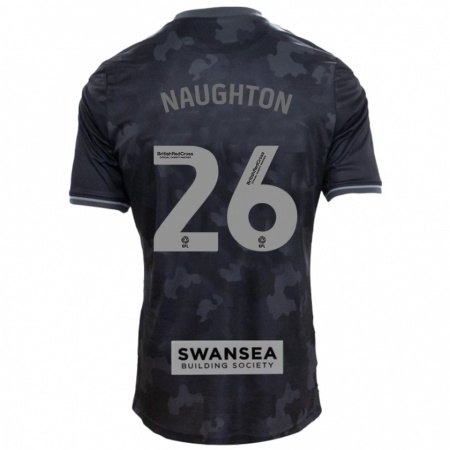 Kandiny Hombre Camiseta Kyle Naughton #26 Negro 2ª Equipación 2024/25 La Camisa Chile