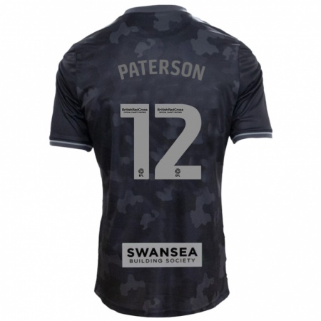 Kandiny Hombre Camiseta Jamie Paterson #12 Negro 2ª Equipación 2024/25 La Camisa Chile