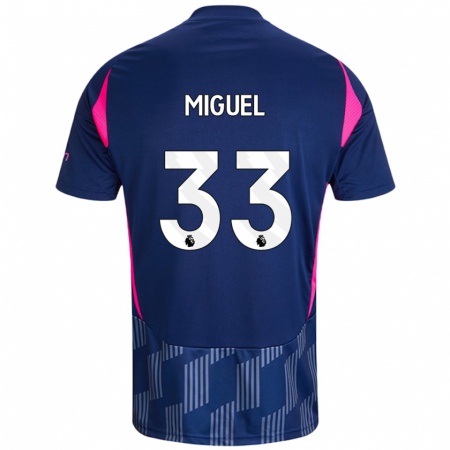 Kandiny Hombre Camiseta Carlos Miguel #33 Azul Real Rosa 2ª Equipación 2024/25 La Camisa Chile