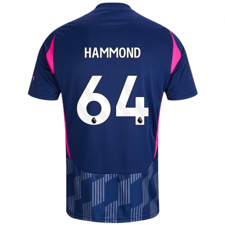 Kandiny Hombre Camiseta Ben Hammond #64 Azul Real Rosa 2ª Equipación 2024/25 La Camisa Chile