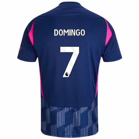 Kandiny Hombre Camiseta Sophie Domingo #7 Azul Real Rosa 2ª Equipación 2024/25 La Camisa Chile