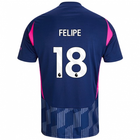 Kandiny Hombre Camiseta Felipe #18 Azul Real Rosa 2ª Equipación 2024/25 La Camisa Chile