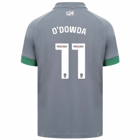 Kandiny Hombre Camiseta Callum O'dowda #11 Gris Oscuro 2ª Equipación 2024/25 La Camisa Chile