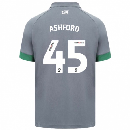 Kandiny Hombre Camiseta Cian Ashford #45 Gris Oscuro 2ª Equipación 2024/25 La Camisa Chile