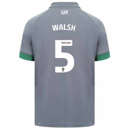 Kandiny Hombre Camiseta Siobhan Walsh #5 Gris Oscuro 2ª Equipación 2024/25 La Camisa Chile