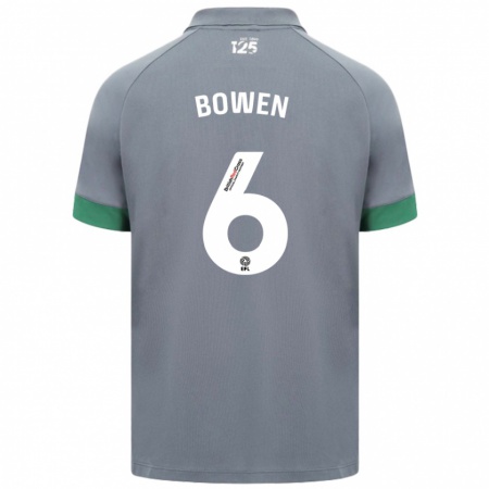 Kandiny Hombre Camiseta Megan Bowen #6 Gris Oscuro 2ª Equipación 2024/25 La Camisa Chile