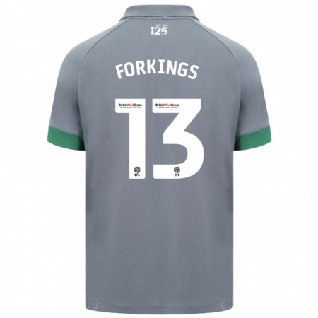 Kandiny Hombre Camiseta Amelia Forkings #13 Gris Oscuro 2ª Equipación 2024/25 La Camisa Chile