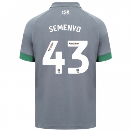 Kandiny Hombre Camiseta Jai Semenyo #43 Gris Oscuro 2ª Equipación 2024/25 La Camisa Chile