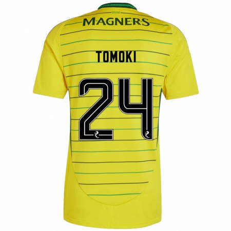 Kandiny Hombre Camiseta Tomoki Iwata #24 Amarillo 2ª Equipación 2024/25 La Camisa Chile