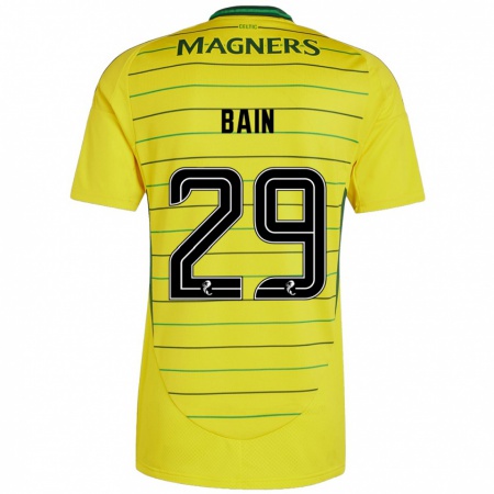 Kandiny Hombre Camiseta Scott Bain #29 Amarillo 2ª Equipación 2024/25 La Camisa Chile