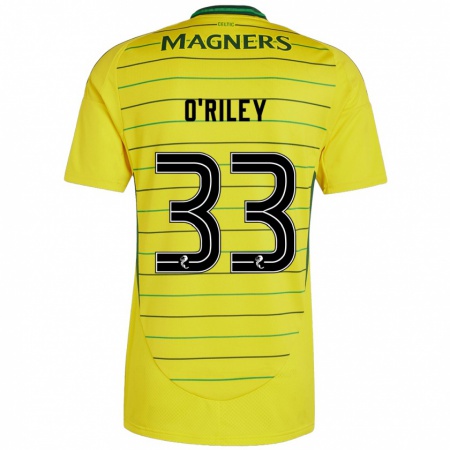 Kandiny Hombre Camiseta Matt O'riley #33 Amarillo 2ª Equipación 2024/25 La Camisa Chile