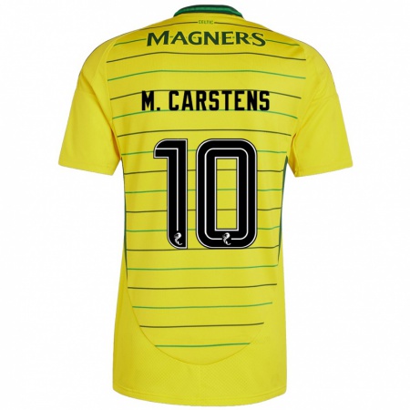 Kandiny Hombre Camiseta Mathilde Carstens #10 Amarillo 2ª Equipación 2024/25 La Camisa Chile