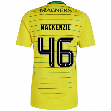 Kandiny Hombre Camiseta Magnus Mackenzie #46 Amarillo 2ª Equipación 2024/25 La Camisa Chile