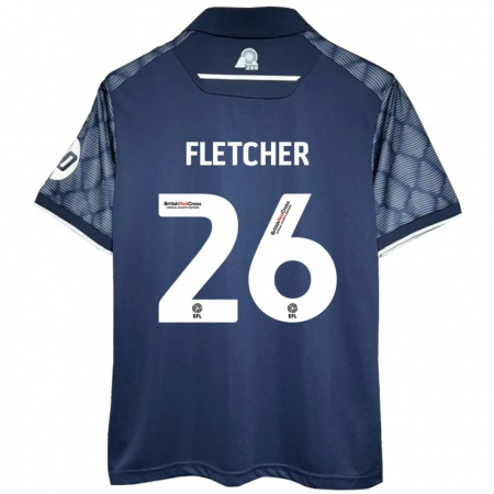 Kandiny Hombre Camiseta Steven Fletcher #26 Negro 2ª Equipación 2024/25 La Camisa Chile