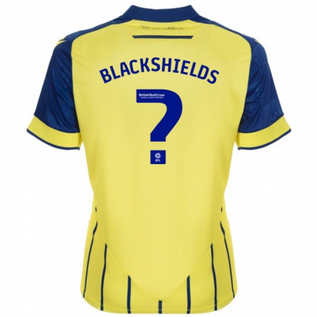 Kandiny Hombre Camiseta Charlie Blackshields #0 Amarillo Azul 2ª Equipación 2024/25 La Camisa Chile