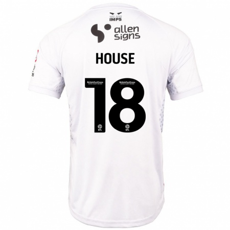 Kandiny Hombre Camiseta Ben House #18 Rojo Blanco 2ª Equipación 2024/25 La Camisa Chile