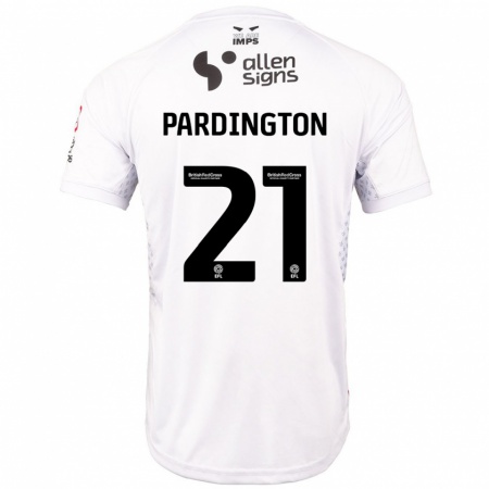 Kandiny Hombre Camiseta Jamie Pardington #21 Rojo Blanco 2ª Equipación 2024/25 La Camisa Chile