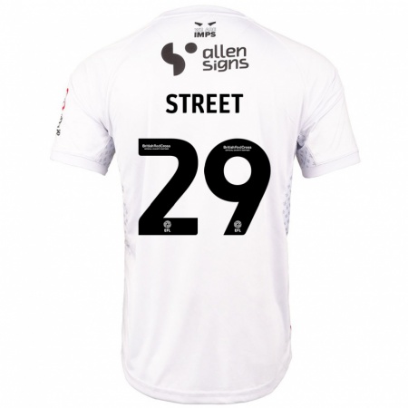 Kandiny Hombre Camiseta Robert Street #29 Rojo Blanco 2ª Equipación 2024/25 La Camisa Chile